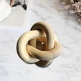 thumbnail image 3 of yuksok Boho Chain Knot Sculpture Crafts Party Room Beige, 3 of 7