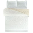 thumbnail image 4 of Legacy Decor Bedspread Coverle Modern Nature Seahorse 3-Count Reversible Lightweight All-Season White Shells Quilts, King, 4 of 7