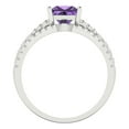 thumbnail image 4 of Clara Pucci 14K White Gold 3.4 Simulated Alexandrite Engraveable Engagement Ring + Wedding Band Set, 4 of 7