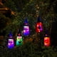 thumbnail image 2 of leyfeng Decoraciones de Halloween Colgante al aire libre Iluminado Sombrero de fantasma brillante 75 cm Cadena de luces de Halloween Funciona con pilas, 2 of 8