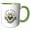 Green/White, variant on 3drose, Bee Kind Honey Bee, 11oz Two-tone Green Mug