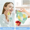thumbnail image 7 of Dreamtimes 6 PCS Summer Pineapple Pattern Washcloths, 12 X 12 Inches Cotton Wash Cloths, Highly Absorbent and Soft Face Towels for Bathroom,Gym,Hotel and Spa, 7 of 7