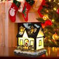 thumbnail image 4 of Mini escultura de casa de pueblo de resina navideña con adorno LED para el hogar (C) Ndcxsfigh Nuevos Originales, 4 of 5
