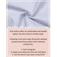 thumbnail image 4 of Women's Stripe Button Down Work Shirts (Blue Stripe L) Slim Fit Long Sleeve Poplin Shirt, 4 of 5