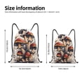 thumbnail image 2 of Daiia Cute Forest Mushrooms Pattern Drawstring Backpack, Gym Bag, Lightweight Backpack, Water-Resistant Bag Travel Sports Backpack, Fitness Bag, Yoga Bag-Small, 2 of 6