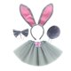 thumbnail image 1 of Diadema con orejas de conejo de Pascua, diadema de conejito de Halloween, horquilla para el pelo con forma de conejo blanco para niños y adultos, 1 of 6