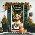 thumbnail image 6 of Kumdkd Christmas Door Cover Curtain Banner - Santa Claus & Dog-Themed Outdoor Holiday Decoration (90x180cm/35.43x70.87in), Multicolor Polyester Fabric for Festive Home Display, 6 of 6