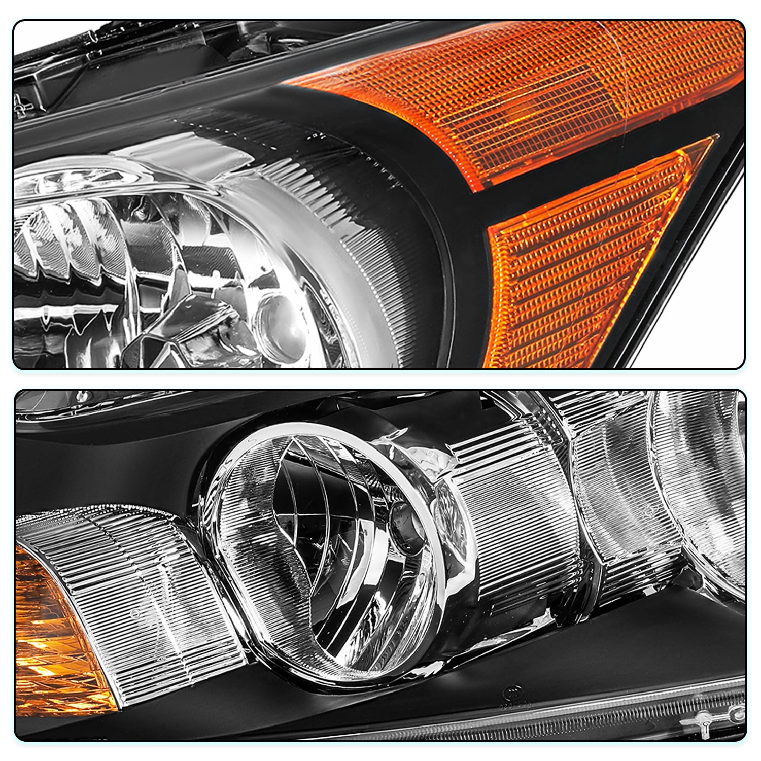 For 2008 2009 2011 2012 Honda Accord Sedan Facrory Style Headlights Pair