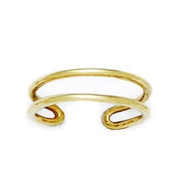 14k Yellow Gold Adjustable Double Row Body Jewelry Toe Ring