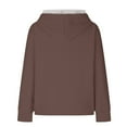 thumbnail image 5 of BODOAO Womens Hoodies Sweatshirts Hoodies for Women Solid Color Fall Hooded Pullover Hoodie Basic Sweatshirts Pullover Sweaters Casual Comfy Tops Trendy Fall Outfits Winter Clothes 2025 Coffee S, 5 of 5