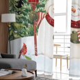 thumbnail image 6 of Black Snowman Christmas Sheer Curtains 108 Inches Long, Green Xmas Tree Snowflake Winter Light Filtering Window Curtains for Living Room, Rod Pocket Voile Sheer Curtain Drapes, 52"Wx108"L, 2 Panels, 6 of 9