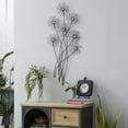 thumbnail image 2 of DecMode Black Metal 3D Wire Floral Wall Decor with Crystal Embellishments, 2 of 13