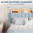 thumbnail image 4 of YUSAZENS Twin Size Velvet Upholstered Bed Frame with LED Light, MDF Structure 2 Underbed Storage Drawers, Floor Standing Soft Platform Bed No Box Spring Needed,  Blue, 4 of 9