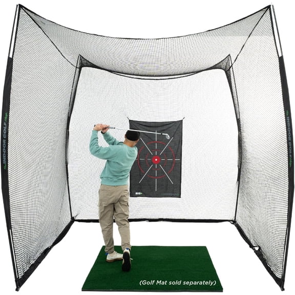 Hitting Net with Target Knotless Golf Net for Indoor and Outdoor Practice - Arrives Ready to Assemble and Use