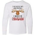 thumbnail image 3 of Inktastic I Love Butter Tarts and Poutine I Moose Be Canadian Pun Long Sleeve Youth T-Shirt, 3 of 5