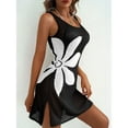 thumbnail image 4 of Women Swimsuit Cover up Flower Printed Bikini Sleeveless Beach Dress Crochet Hollow Out Coverup Alsol Lamesa, 4 of 5