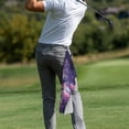 thumbnail image 3 of Yuyamidu Purple Butterfly Golf Bags Towel Purple Rose Golf Towels for Men Women Golfer Soft Fabric Golf Accessories for Cart, Club or Bag, 3 of 7