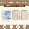 thumbnail image 7 of Uorisanigo Blue Flowers Bible Bags for Women Bible Study Supplies Quilted Bible Carrying Case Zippered Book Cover with Handle Fits Standard & Large Size Study Bible Carrier, 7 of 7