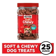 Milk Bone Soft & Chewy Dog Treats, Made with Real Bacon, 25 oz Canister