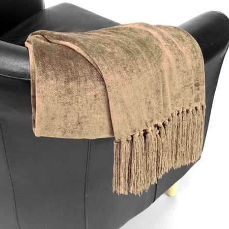 Chenille Throw, Camel