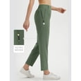 thumbnail image 3 of BALEAF Women's Pants with Pockets Belt Loops High Waisted Golf Travel Business Casual Dressy Slacks Stretch UPF 50+ Army Green XL, 3 of 7
