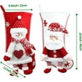 thumbnail image 4 of nipocaio Bas de Noël Personnalisés 2 Pack, Bas de Noël Santa Claus Snowman Rouges et Blancs, 4 of 5