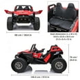 thumbnail image 4 of VOLTZ TOYS UTV 24 V pour Enfants à 2 Places - Buggy des Dunes Tout-Terrain Réaliste avec Pneus EVA, Suspension à Ressorts, Télécommande et Musique - Rouge, 4 of 7