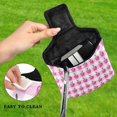 thumbnail image 4 of Haosy Cherry with Gingham Golf Mallet Putter Cover Strong Magnetic Leather Golf Club Headcover Closure, 4 of 7