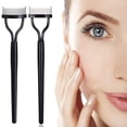 thumbnail image 1 of 2 Pcs Steel Needle Eyelash Brush Metal Eyelash Curler Eyelash Separator Semi-Curved Eyebrow Brush Grafting Implant Eyelash Combing Tool Mascara Assistant, 1 of 5