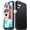 Black, variant on Compatible for Galaxy A15 5G Phone Case: Samsung Galaxy A15 5G Cover with Tempered Glass Screen Protector, Military Grade Shockproof 3 in 1 Full Body Protection Hard Funda para A 15 5G, Red