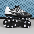 thumbnail image 1 of Zapatos Bajos bajos Hook Loop Fútbol Fútbol sin deslizamiento de fútbol casual (31) Negro, 1 of 9