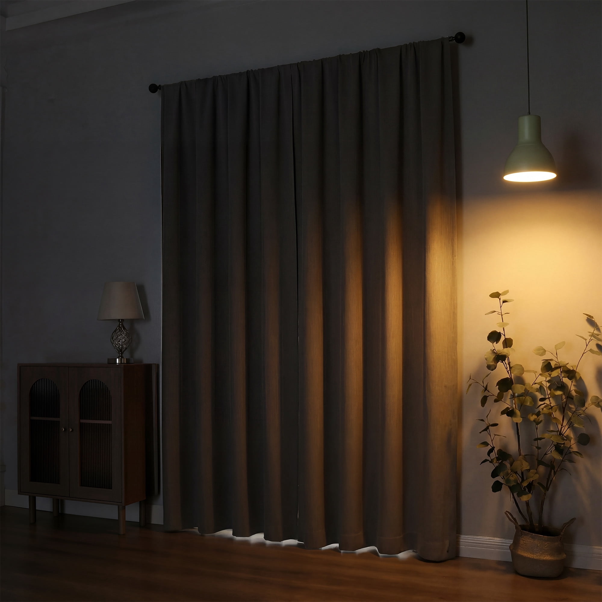 MKHILL Aether 40x84 Barley Blackout Curtains 2 Panels, 84 Inch Floor Length Panels for Living Room Bedroom, Thermal Insulated Drapes, Each 40" W x 84" L