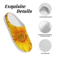 thumbnail image 5 of Daiia 3D Sunflowers Print Women’s Fuzzy Slippers Memory Foam Lightweight House Shoes Cozy Loafer Flannel House Shoes-42/43, 5 of 7