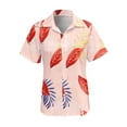 thumbnail image 4 of Fashnice Hauts pour Femmes Blouse Col à Revers Manches Courtes Chemises Élégantes Tunique de Travail Figure 6 m, 4 of 7