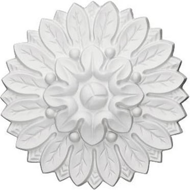 Ekena Millwork ROS06X06CH Chesterfield Round Rosette, 6"OD x 1 1/8"P, Primed