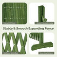 thumbnail image 5 of Tcbosik 2 Pack Expandable Garden Fence, 35"H Freestanding Lattice Fence, Solid Wood Retractable Trellis, Instant Wooden Divider for Balcony, Patio, Garden, Backyard, Olive Green, 5 of 8