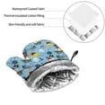 thumbnail image 6 of Pofeuu Pirate Marine Animals Print Oven Mitts and Pot Holders 4 pcs Set,High Heat Resistant 500 Degree Extra Thicken Long Kitchen Cotton Oven Glove for Cooking, 6 of 6