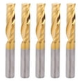thumbnail image 1 of Juego de 5 brocas espirales de acero de alta velocidad para fresado CNC, 6 x 25 x 50 mm, 1 of 14