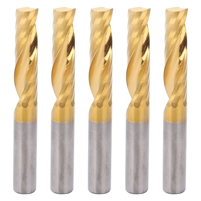 Oubit End Mill,5pcs High Speed Steel Milling Cutter Spiral End Mill Luxury Finish