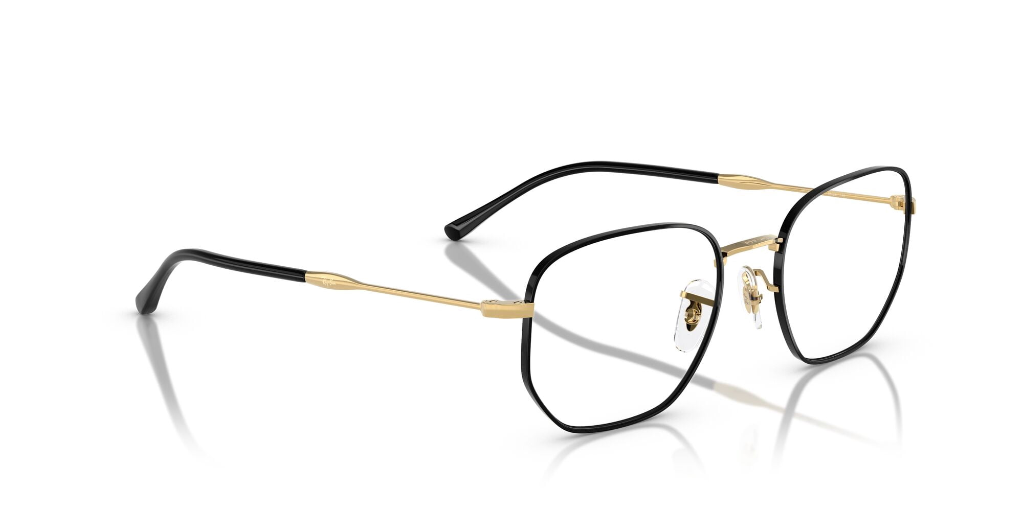 Ray-Ban Unisex Size 53 Irregular Eyeglasses, Polished Black On Arista/Demo Lens