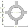 thumbnail image 2 of Ekena Millwork 36"W x 2"P x 36"L Inner Circle Intersection for 5" Traditional Coffered Ceiling System, 2 of 5