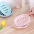 thumbnail image 6 of CoreLiving Soap Dish with Drainer and Double Compartment, Plastic Shower Soap Holder Container for Bathroom and Bathtub, 2-Pack Pinkn, 6 of 7