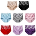 thumbnail image 4 of Baiways Women's Cotton Underwear High Waisted Ladies Breathable Panties Full Coverage Plus Size Briefs L-5XL, 4 of 6