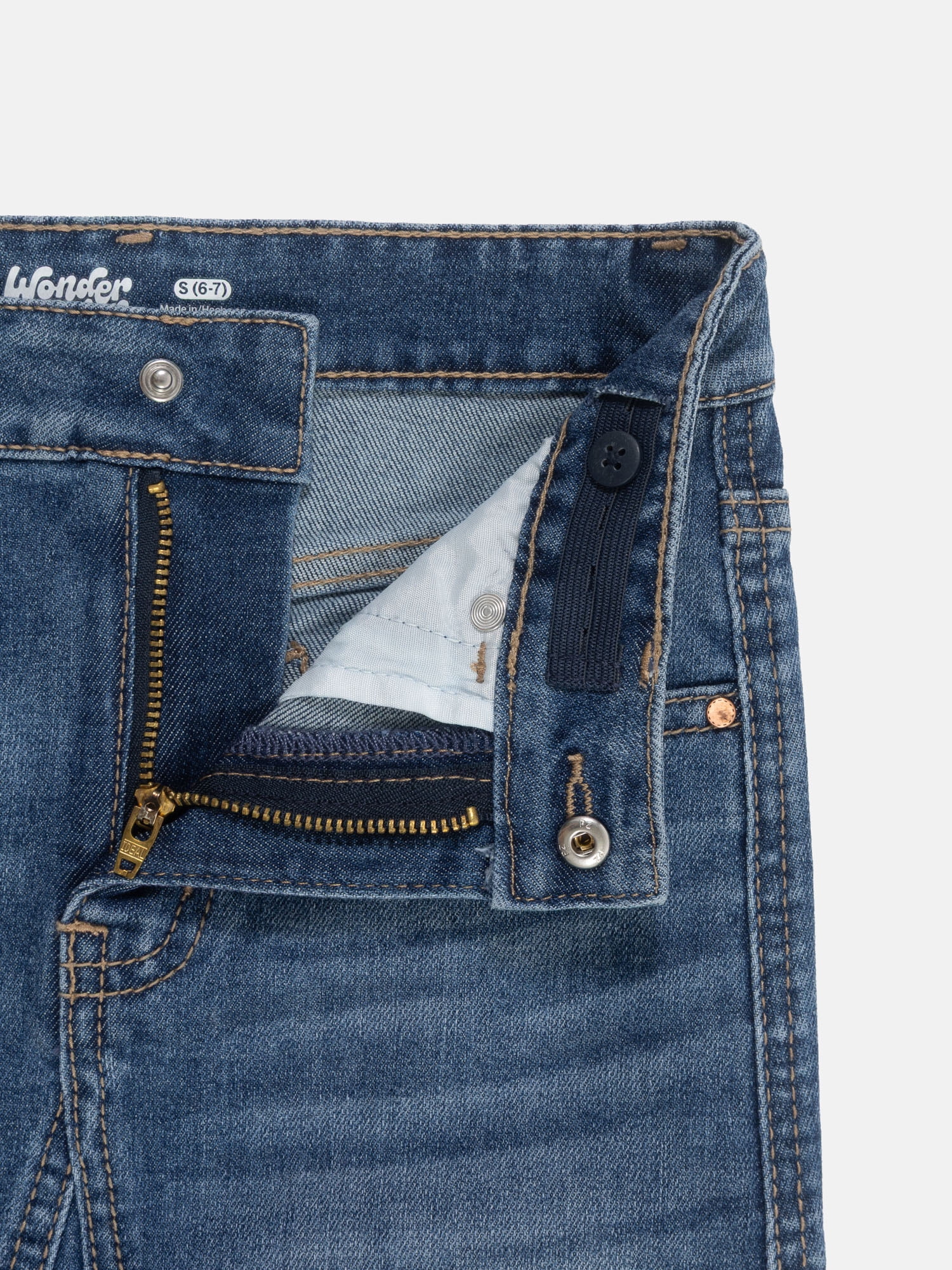 Wonder Nation Girls Denim Midi Skirt, Sizes 4-18