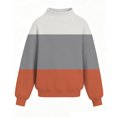 thumbnail image 3 of Abcomgle Girls Sweatshirt 14-16 Cute Mock Neck Long Sleeve Pullover Sweatshirts for Girls Casual Colorblock Kids Sweaters Girls Cotton Fall School Clothes for Teen Girls, 3 of 4