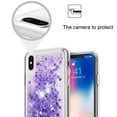 thumbnail image 4 of FIEWESEY Case for iPhone XR,3 in1 Layers Hybrid Liquid Stars Shaped Glitter Flowing Quicksand case Clear Soft Shockproof TPU Slim Protective Cover for iPhone XR(Purple), 4 of 6
