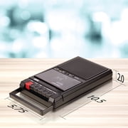 QFX Shoebox-Style Cassette Player/Recorder with Bluetooth, FM Radio, USB Input, Black, AC Adapter, RETRO-39BT