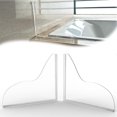 thumbnail image 1 of XINQIHANG 2Pcs Shower Splash Guard, Self- Adhesive Transparent Shower Water Guard, Bath Corner Water Splash Guard to Keep Water in Shower, Tub Splash Guard, 1 of 7