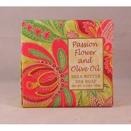 - Greenwich Bay Shea Butter Luxury Spa Soap, 6.35 oz. - PASSION FLOWER & OLIVE OIL