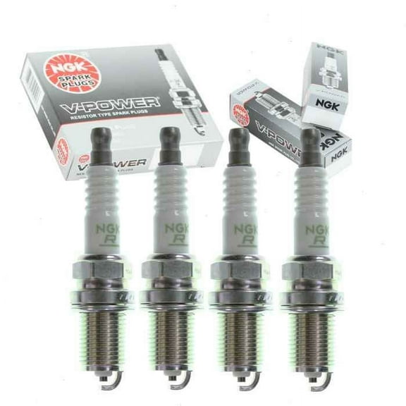 4 pc NGK V-Power Spark Plugs compatible with Toyota Corolla 1.8L 2.4L L4 1998-2012